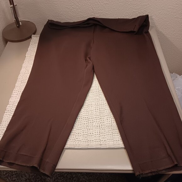 Ruby Rd. women's plus size brown flat front dress pants sz 22W - READ! - Picture 5 of 10